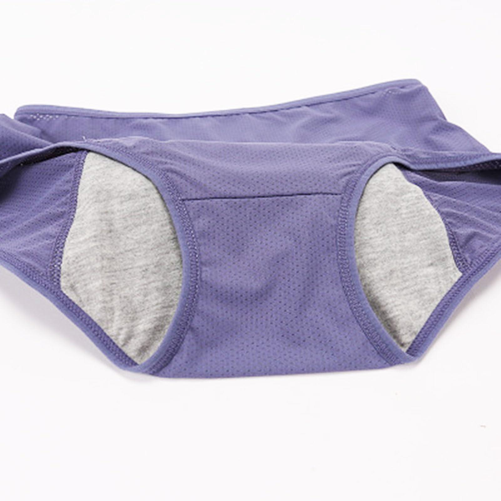 Ogvfunv Ogvfunv High Waist Incontinence Underwear for Women, Washable Incontinence Panties Women, Soft Middle Waisted Briefs 4pcs,A,XL