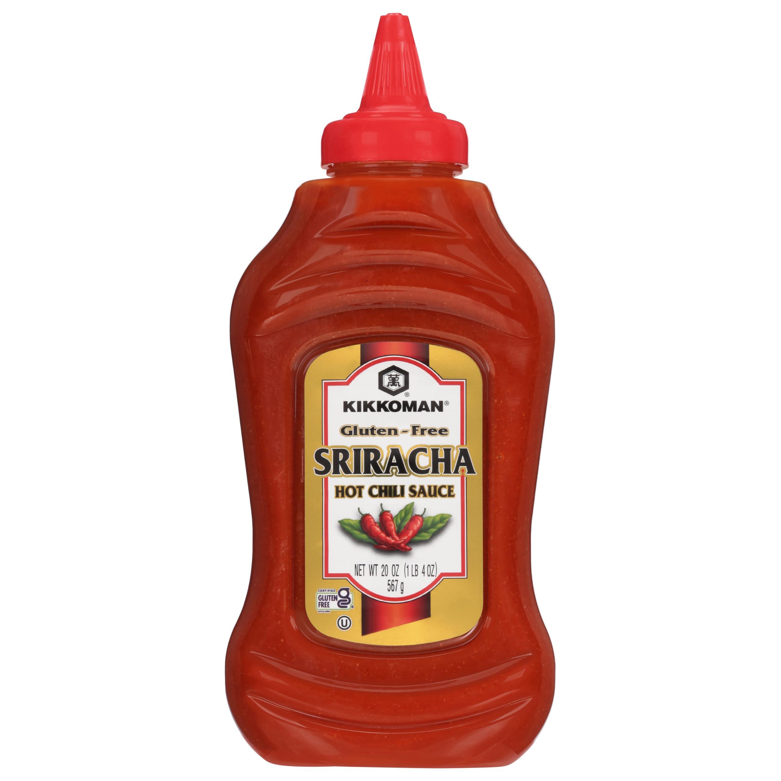 Kikkoman Kikkoman 00740 Gluten-Free Sriracha Hot Chili Sauce, 20 oz - Perfectly Balanced Heat and Sweetness, Infused with Kikkoman Gluten-Free Tamari Soy Sauce, Certified Gluten-Free
