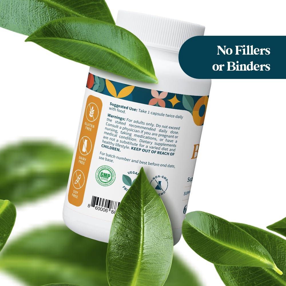 Pattern Wellness Pattern Wellness Berberine Supplement with Organic Ceylon Cinnamon - Antioxidant Support - Whole Body Health - Healthy Cholesterol Support - USA Manufactured - 60 Non-GMO Capsules