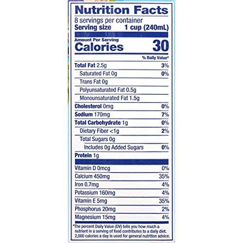 Blue Diamond Almonds Almond Breeze Dairy Free Almondmilk, Unsweetened Vanilla, 64 Ounce (Pack of 8)