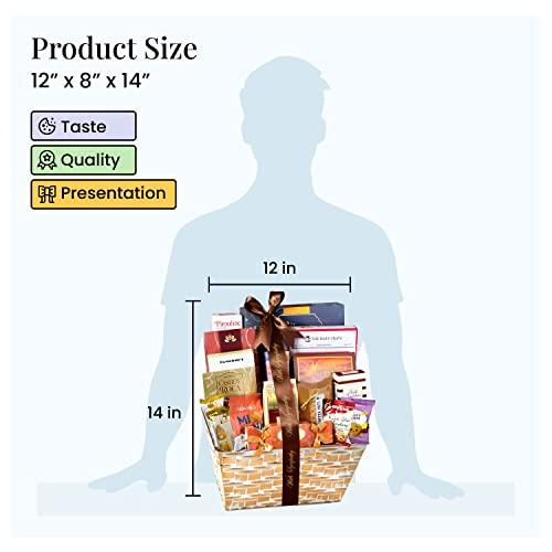 Broadway Basketeers Broadway Basketeers Condolences Gourmet Gift Basket, Kosher Sympathy Food Gift Baskets for Delivery, Perfect Care Package Box or Assorted Snack Gifts for Bereavement, Loss, Funeral, or Shiva