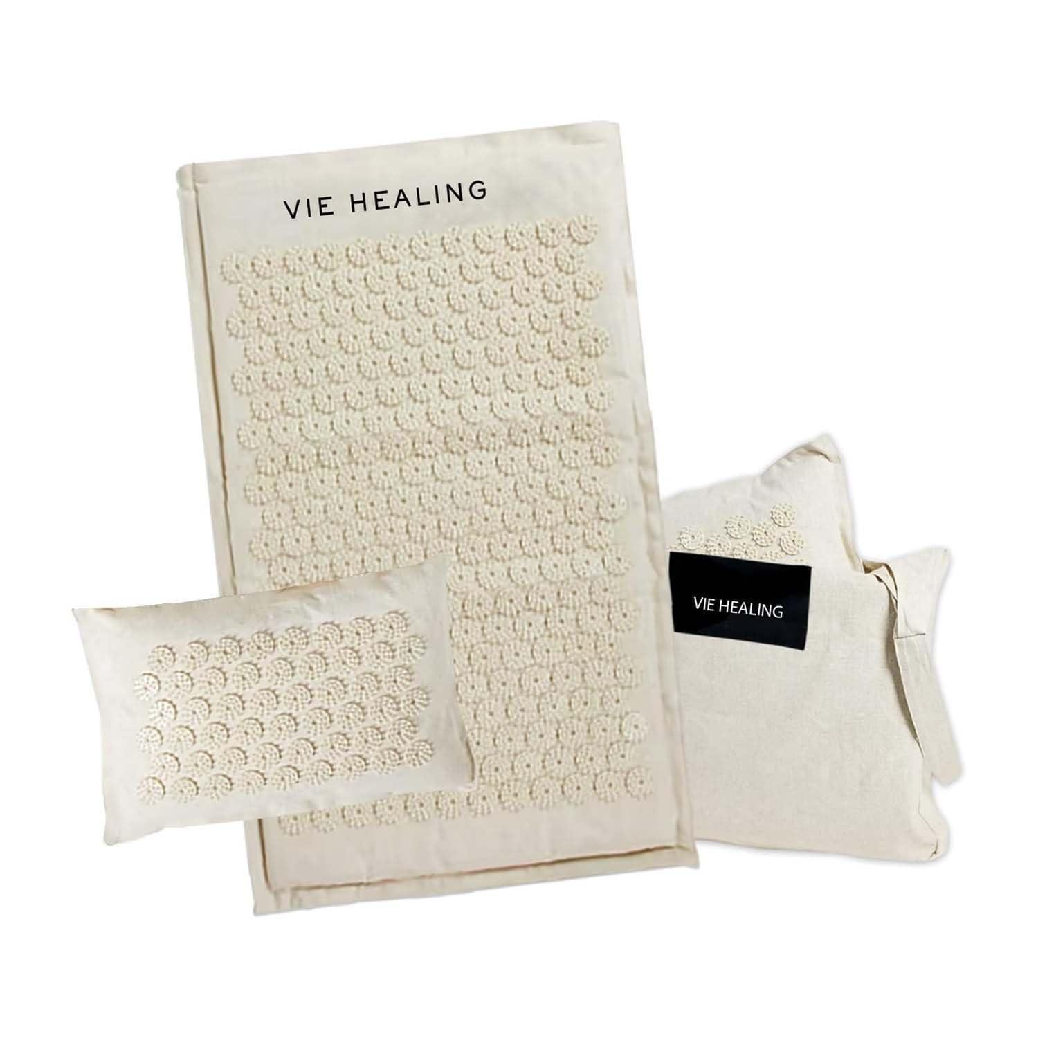 Vie Healing Vie Healing Acupressure Mat for Muscle Relaxation - Acupressure Mat for Back and Neck Pain Relief - Acupressure Mat Full Body - Stress Reduction Acupressure Mats - Extra-Long Yoga Acupressure Mat Set