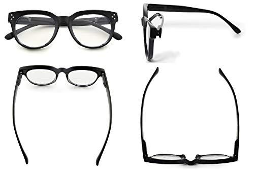 Eyekepper Eyekepper Bifocal Reading Glasses Women Stylish Bifocal Readers Clear Lens - Black +1.50
