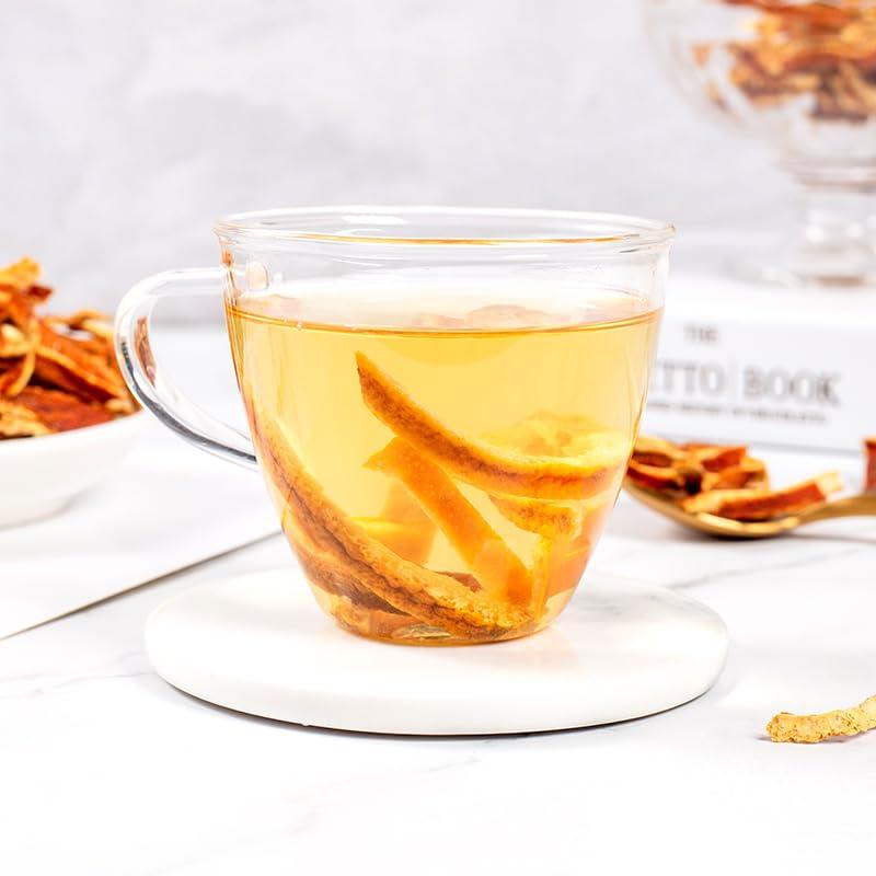 Plant Gift 100% Dried Tangerine Peel Tea 80G/2.82oz Chinese Seasoning Dried Tangerine Peel Strip Chen Pi Si , Dried Orange Peel,Dried Tangerine Peel Strip,Orange peel strips