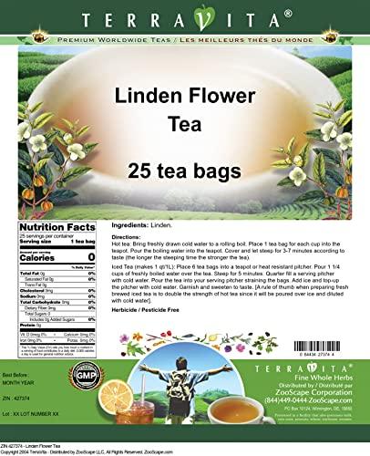 TerraVita Linden Flower Tea (25 tea bags, ZIN: 427374) - 2 Pack