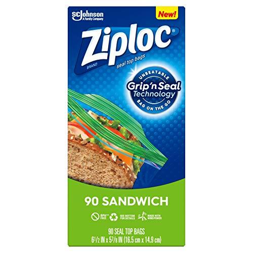 Ziploc Ziploc Sandwich Bags with New Grip 'n Seal Technology, 90 Count
