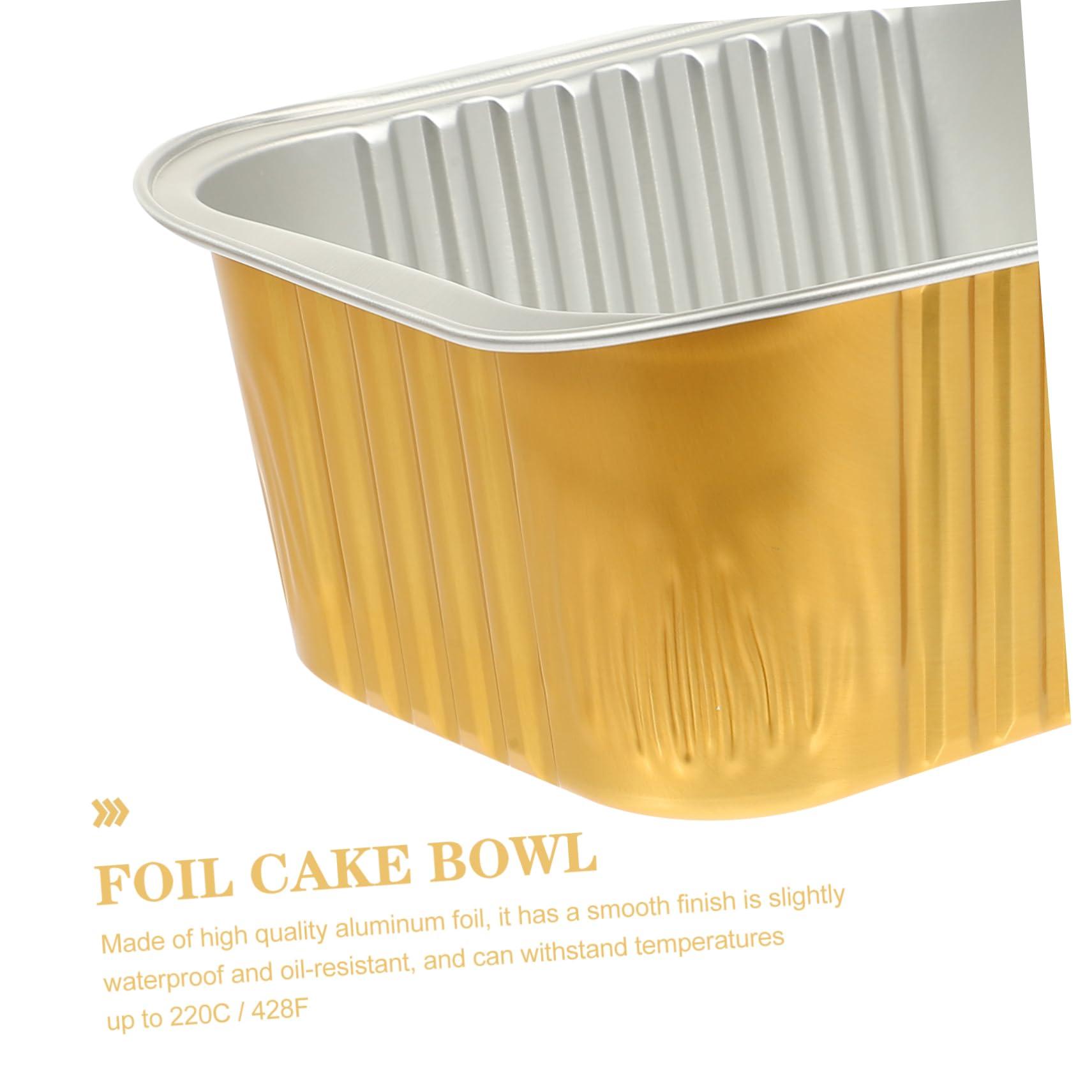 Zerodeko Zerodeko 40 Pcs Foil Cake Bowls Aluminium Foil Cups Barbecue Foil Pans Food Trays Disposable Ramekins with Lids Disposable Roasting Dessert Containers Aluminum Foil Camping Supplies Thicken