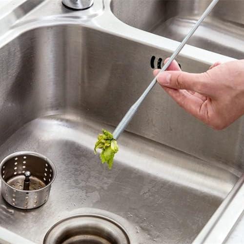 ALINNA 5 Pack of ALINNA Flexible Grabber Claw Pick Up Reacher Tool with 4 Claws Bendable Hose Pickup Reaching Assist Tool for Litter Pick, Home Sink, Drains, Toilet(24 Inches) (5 Pack)