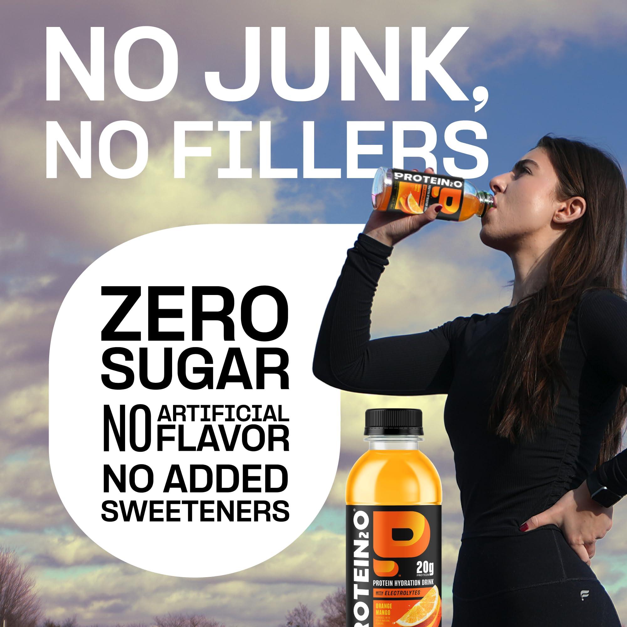 Protein2o Protein2o 20 g Whey Protein Infused Water Plus Electrolytes, Orange Mango, 16.9 Fl Oz, Pack of 12