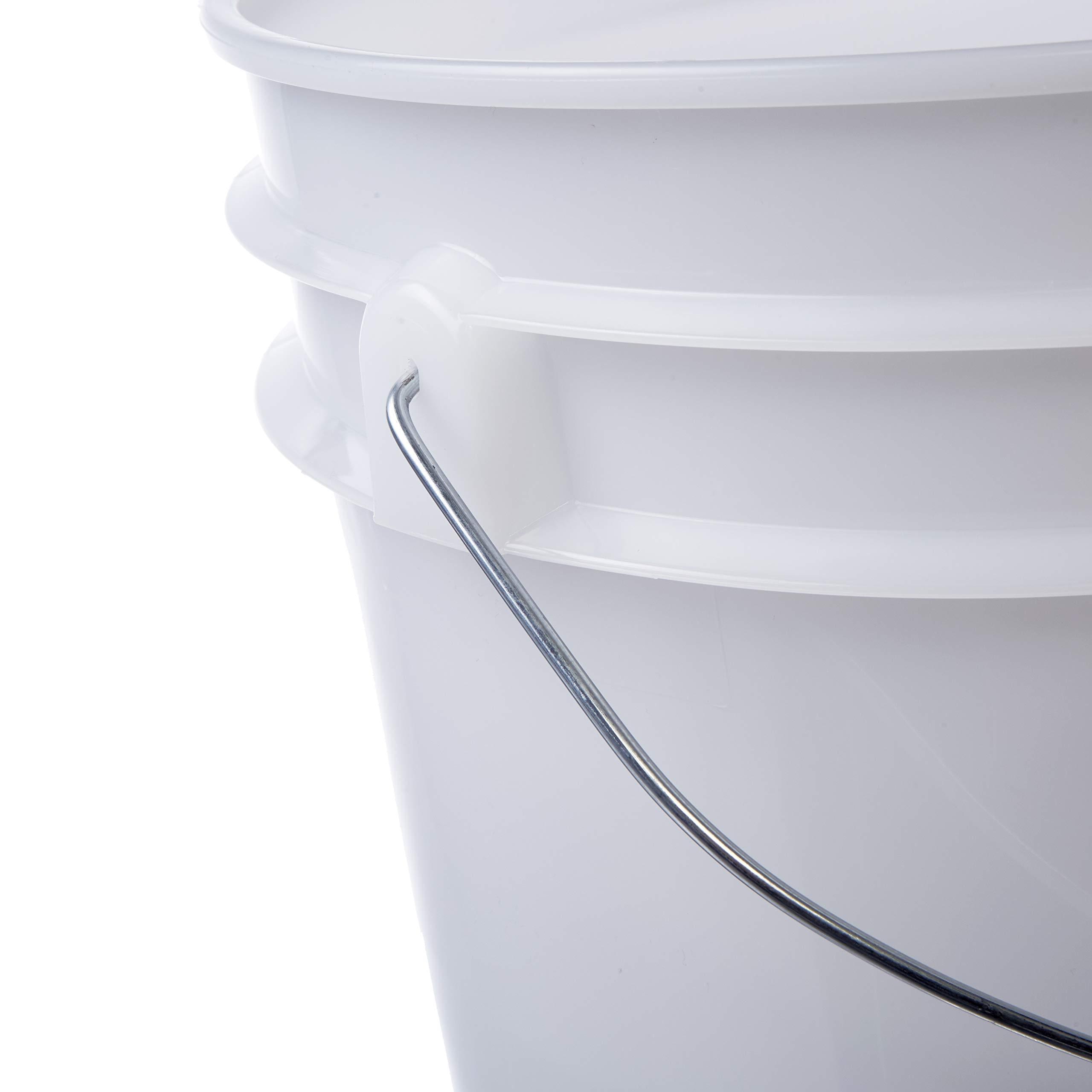 HE HUDSON EXCHANGE Letica Premium 3.5 Gallon Bucket, HDPE, Natural, 144 Pack