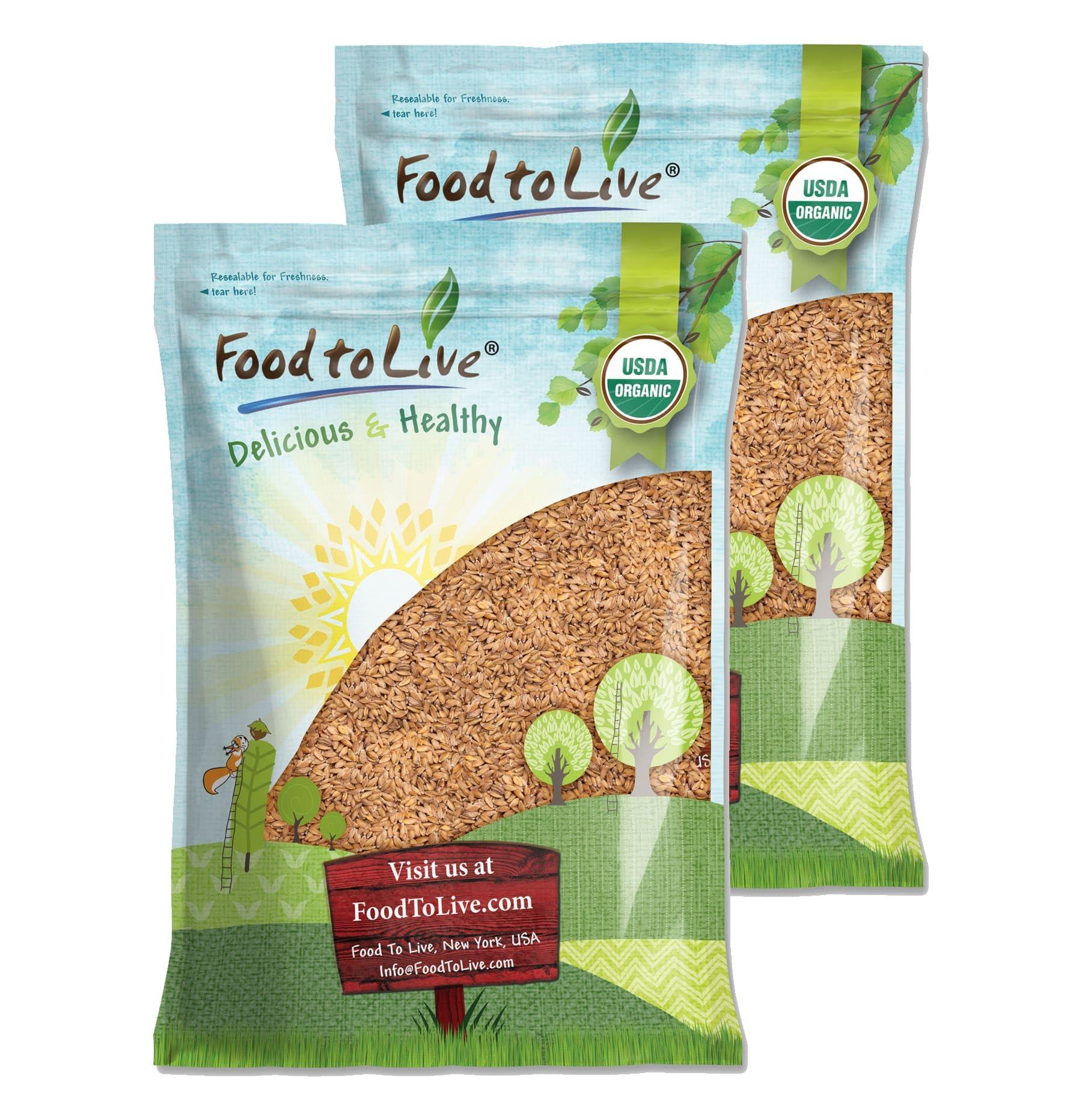 Food to Live Food to Live - Organic Einkorn Wheat Berries, 20 Pounds Non-GMO, Good Source of Protein, Fiber, and Vitamins. Low-glycemic Index. Kosher