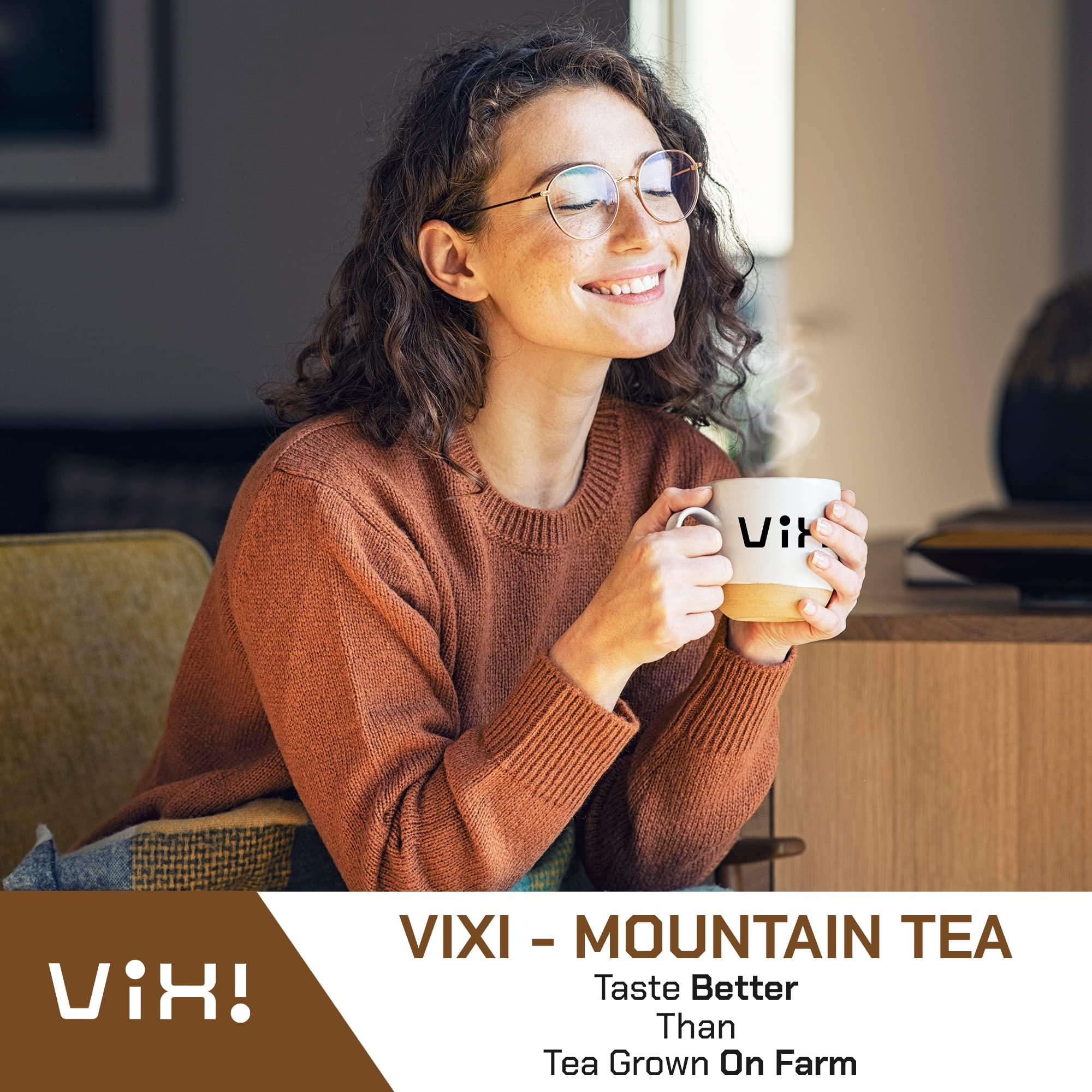 VIXI VIXI White Tea Bags, 80 Counts, Vietnam\'s Mountain Tea, Peony, Te Blanco, Flavored, Good Earth, Aroma, Caffeinated, Tagless, 100% Natural for Hot, Iced and Cold Brew