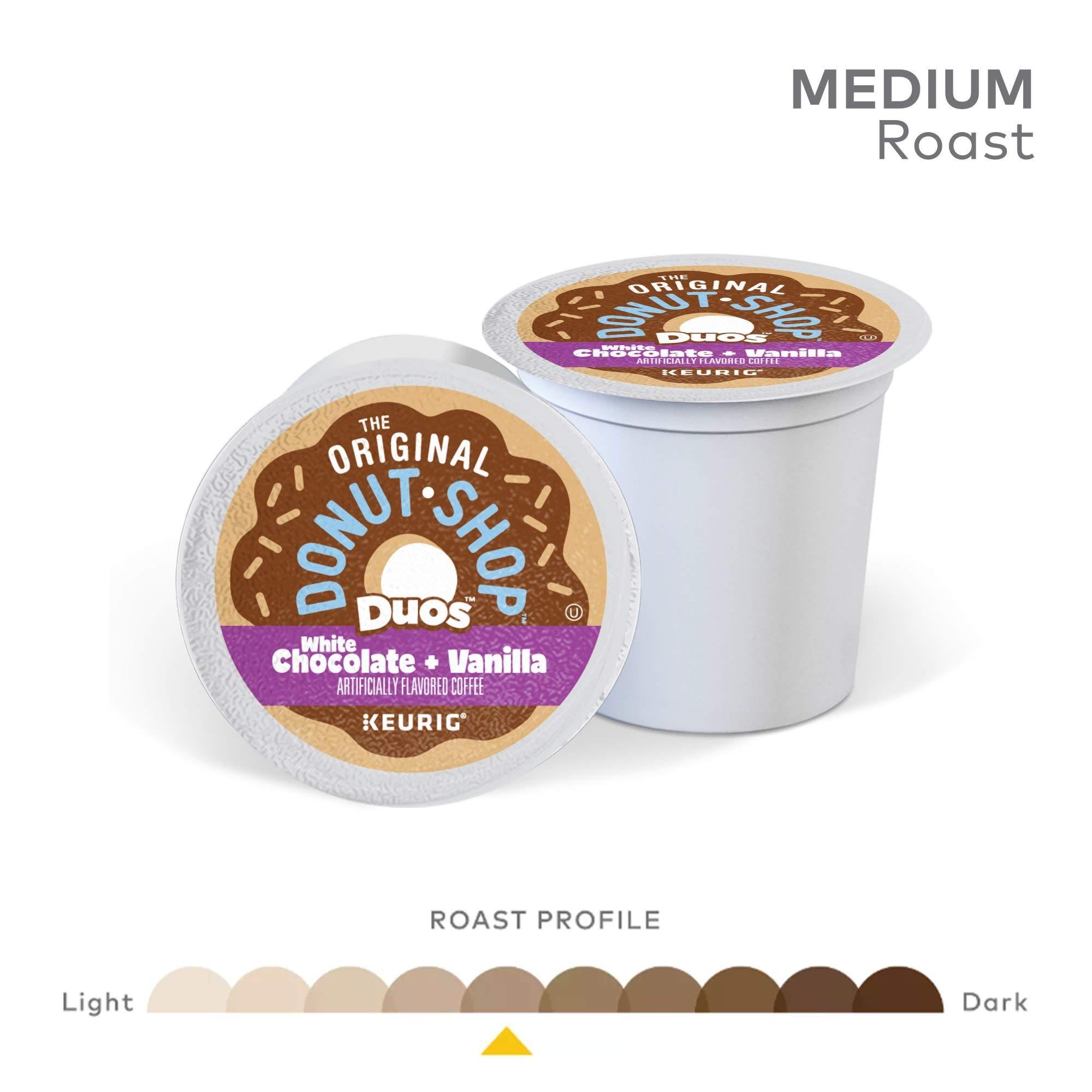 The Original Donut Shop The Original Donut Shop Duos White Chocolate + Vanilla, Keurig Single Serve K-Cup pods, 72 Count
