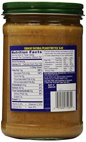 ADAMS Adams, 100% Natural Peanut Butter Crunchy, 36 oz