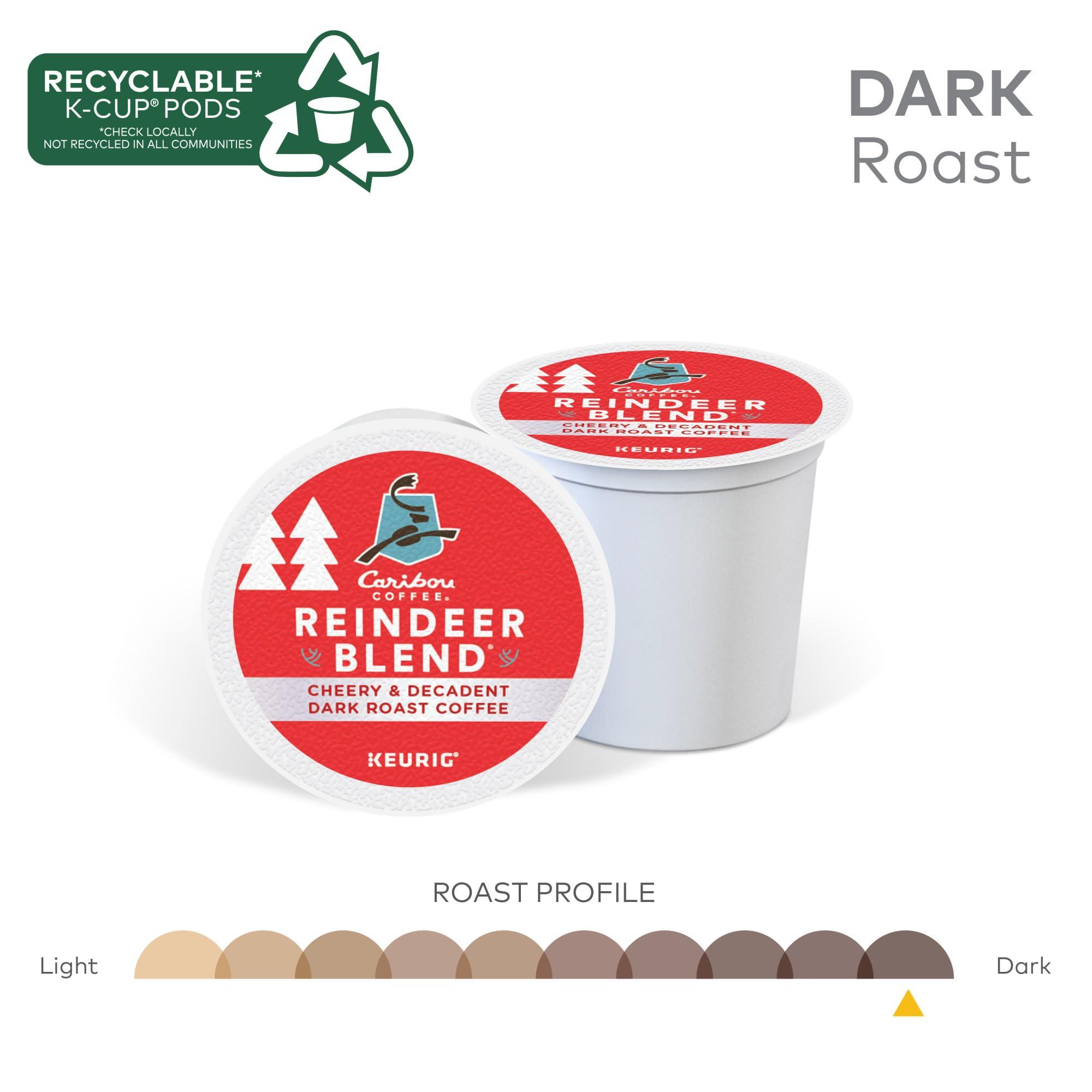 Caribou Coffee Caribou Coffee Reindeer Blend, Single-Serve Keurig K-Cup Pods, Dark Roast Coffee Pods, 88 Count