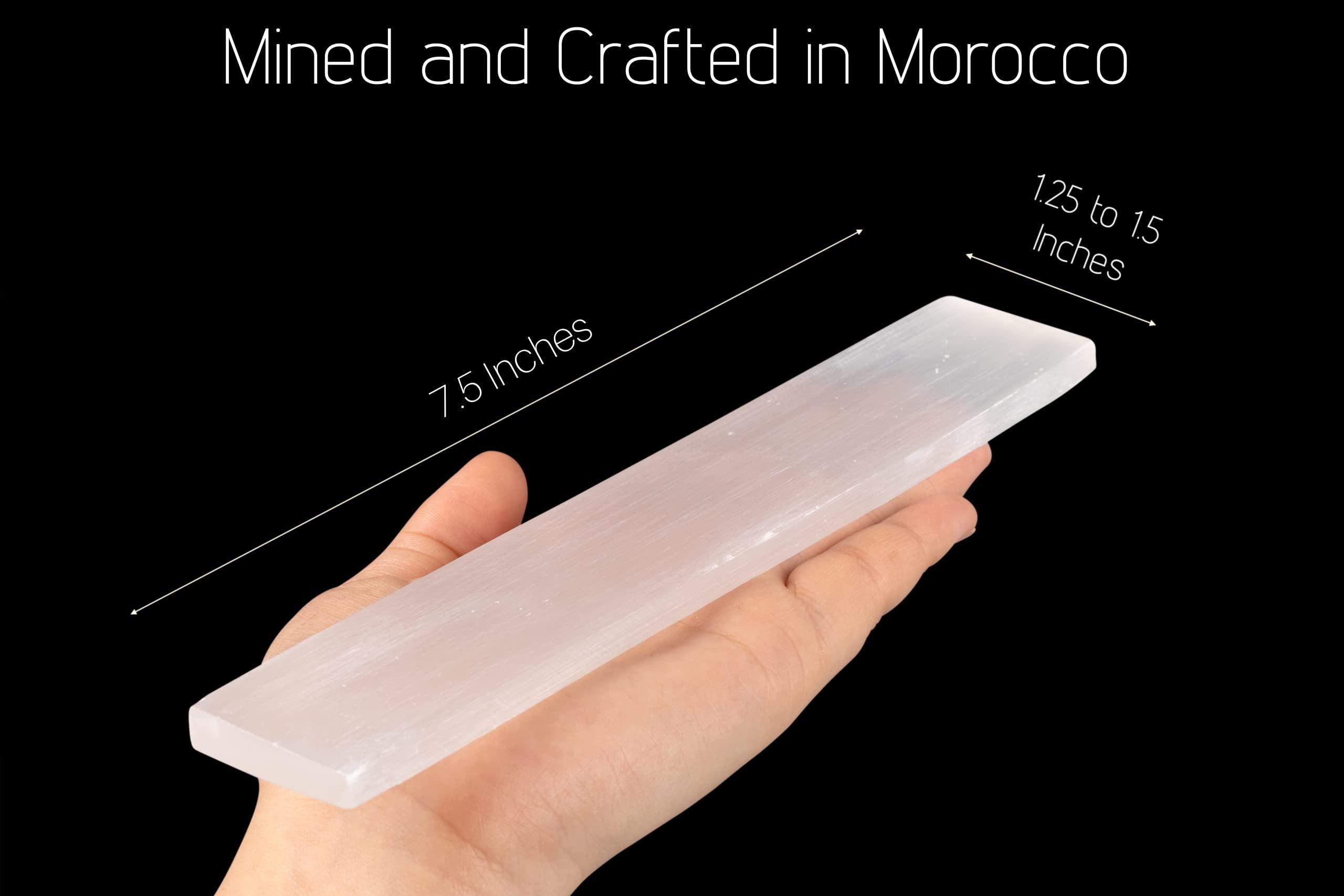 Wish Well Large Selenite Charging Plate 7.5 Inches Selenite Crystal Plate Ideal for Cleansing and Recharging Crystals and Healing Stones, Reiki, Meditation Protection Crystals Spiritual Gifts & Decor