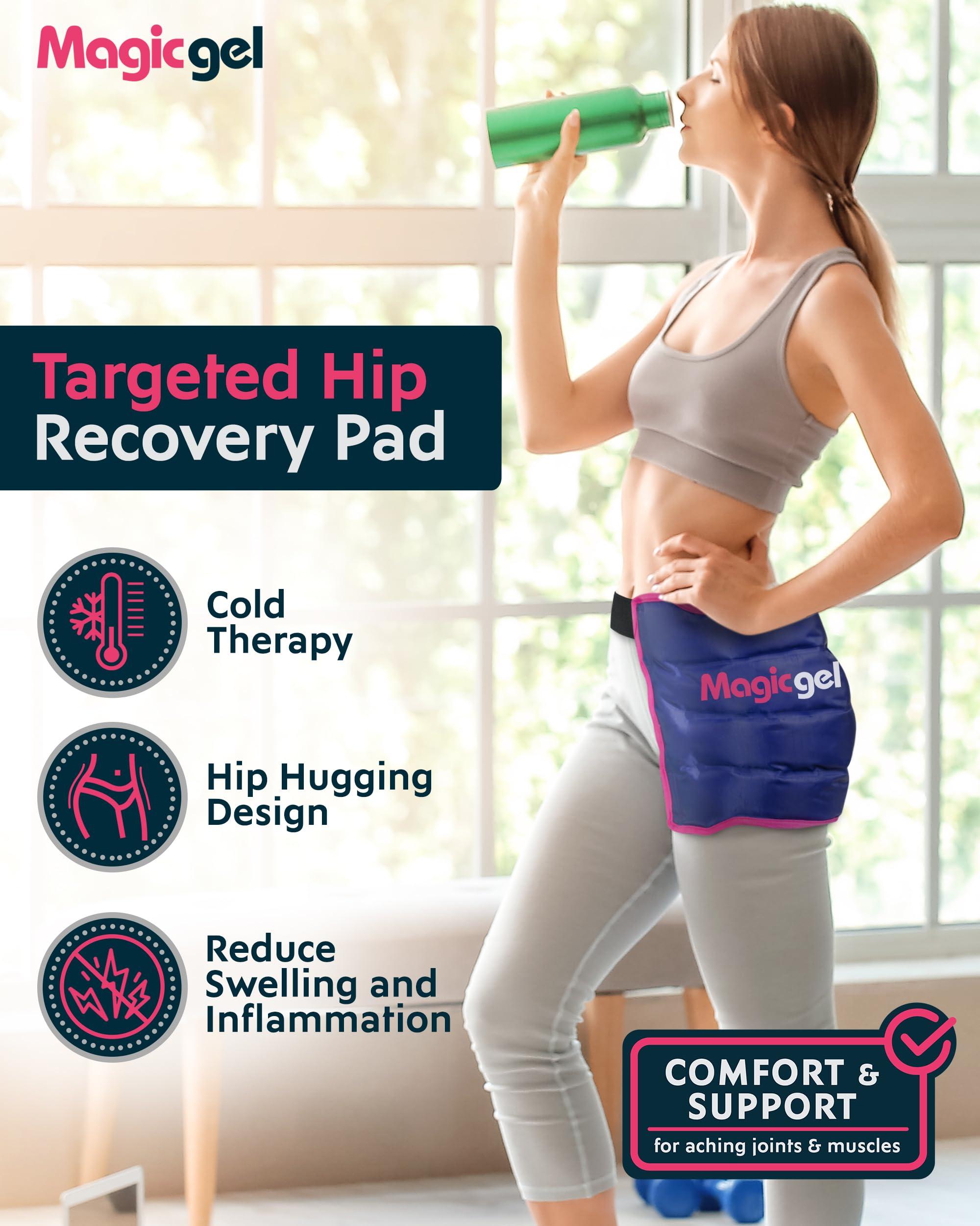 Magic Gel Magic Gel Hip Ice Pack Wrap - Reusable Cold Pack for Hip Bursitis, Hip Replacement Surgery and Hip Flexor Pain. Hip ice wrap for Inflammation, Swelling and Hip Pain Relief