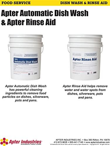 Apter Industries Automatic Dishwasher Rinse Aid, Formulated For Automated Washers To Promote Spot-Free Drying, 5 Gallon