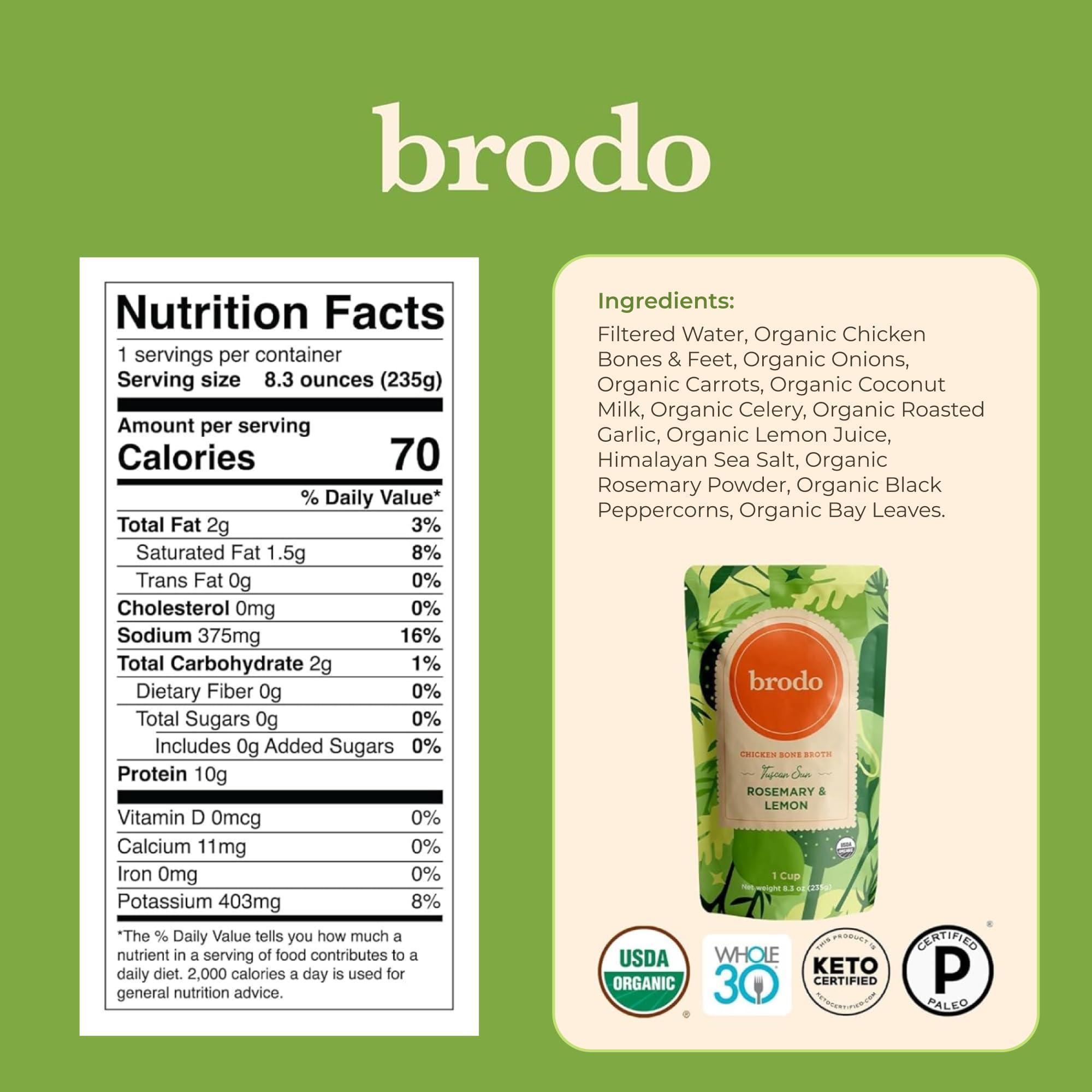 Brodo Brodo Chicken Broth (8.3 Ounce (Pack of 6), Brodo Variety Pack)