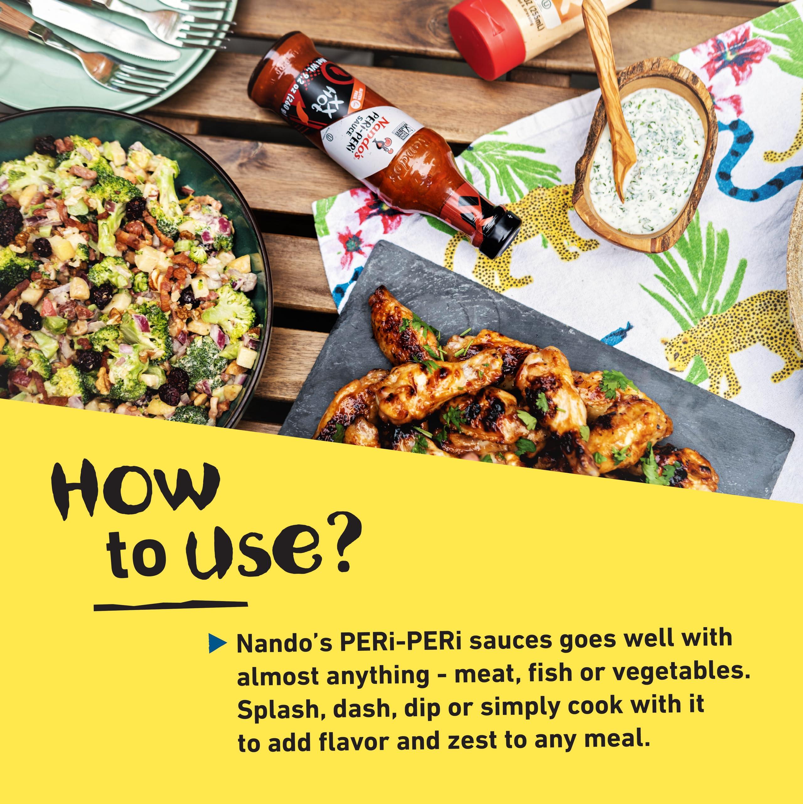 NANDO\'S PERI-PERI Nandos PERi-PERi Hot Sauce Gift Set - Spicy Sauces, Seasoning or Marinade for Meat or Veg - Food Gifts for Couples, Perfect Presents for Men or Women, No Artificial Colors or Flavors - Limited Edition