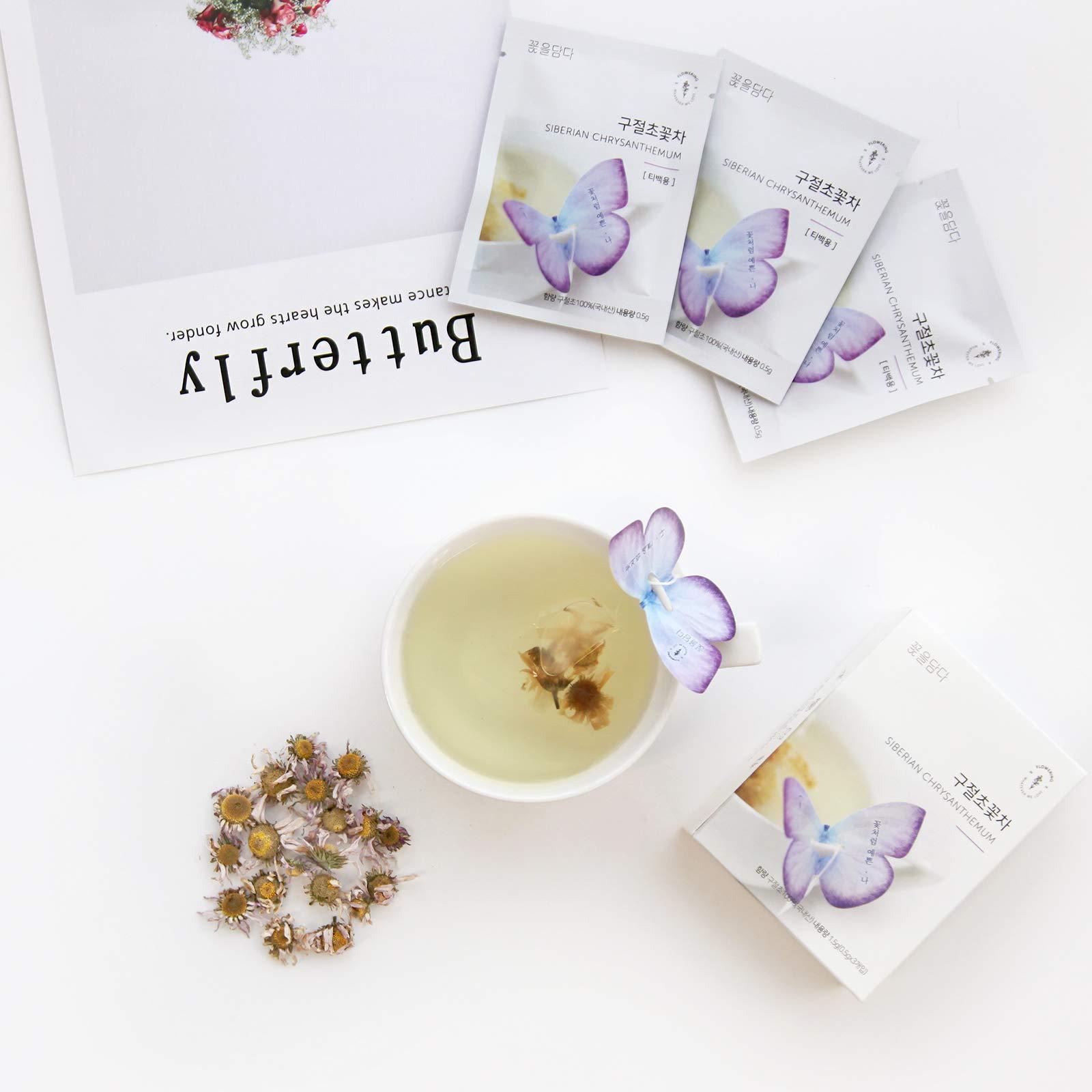 KKOKDAM KKOKDAM Korean Tea Gift Set 3 Flavor Pink Tea Variety Pack with Butterfly Tea Bags Unique Fancy Tea Bag Sampler Elegant Korean Gift Box for Tea Lovers Perfect Tea Gifts