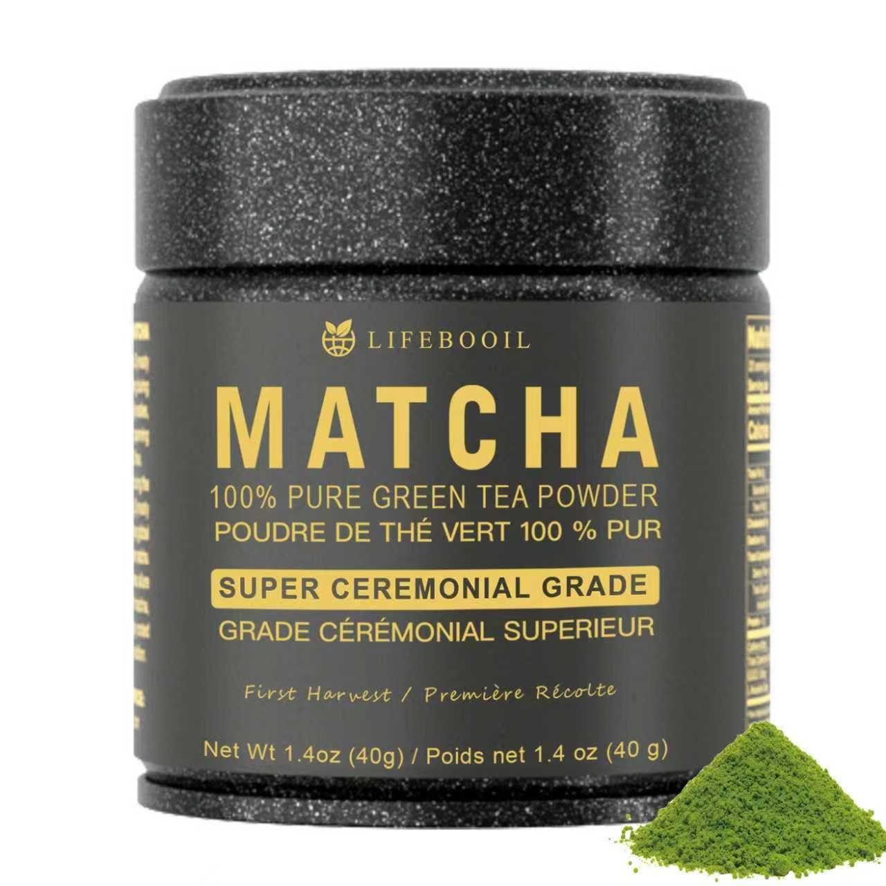 Lifebooil Matcha Powder,Premium Ceremonial Grade Matcha Powder,100% First Harvest Unsweetened Matcha Green Tea Powder,(40g/1.4oz)Tin