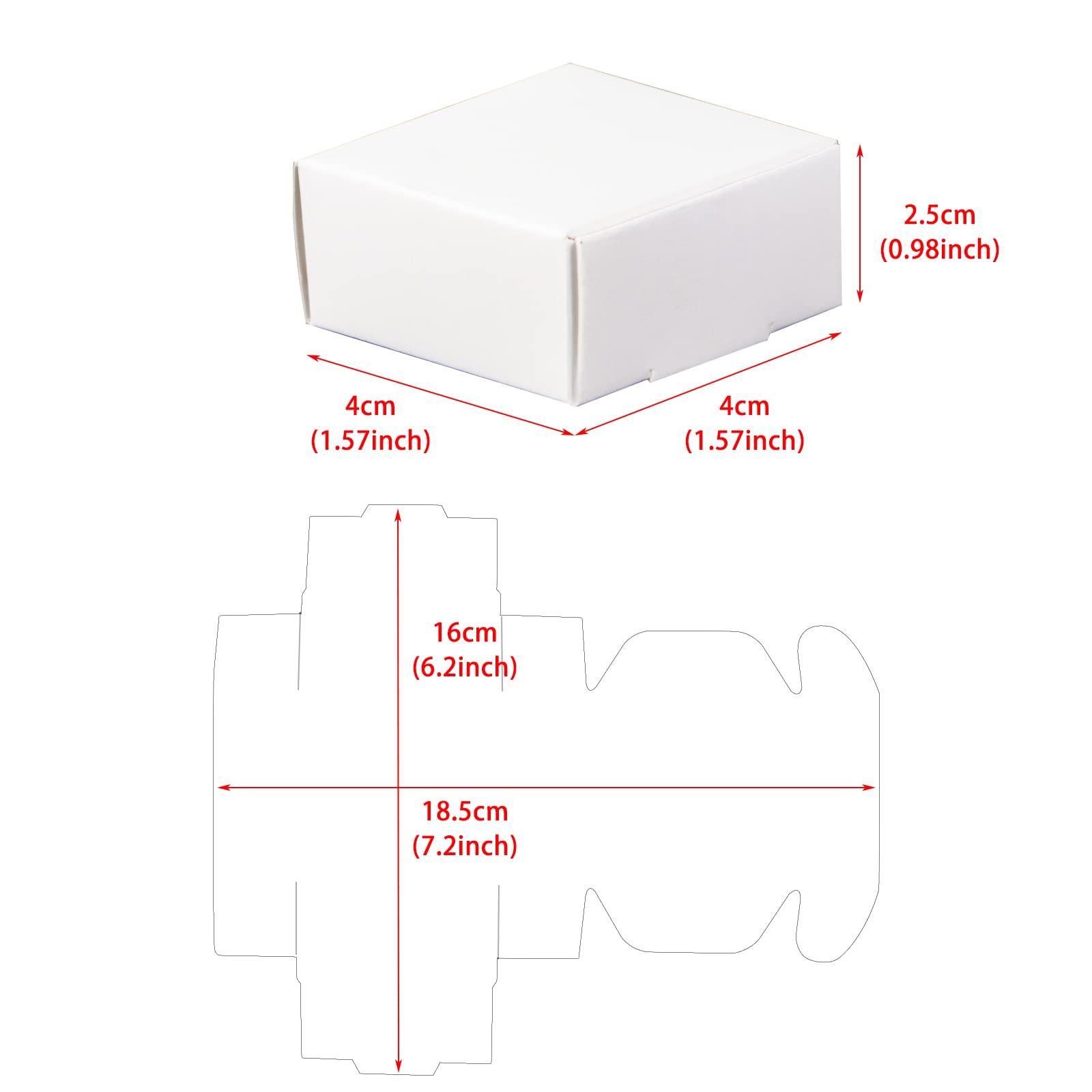 Sdootjewelry Sdootjewelry Small Gift Boxes, 1.57 1.57 0.98 Kraft Gift Boxes Bulk, 100 Pack Ring Boxes Bulk, Small Cardboard Boxes for Jewelry Packaging, White