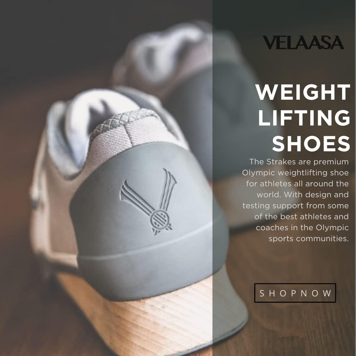 VELAASA VELAASA Strake | Olympic Weightlifting Shoes | Men and Womens Heavy Lifting Shoes | Cross Training | Powerlifting Apparel | Shoes for Squats | Lifting Gear | Spring Blue - 15.0 M