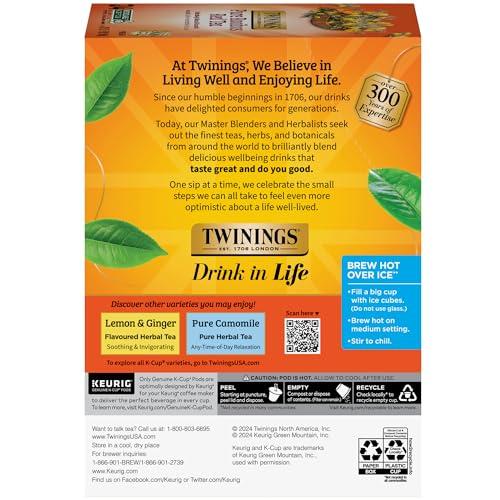 Twinings Twinings Decaffeinated Earl Grey Black Tea K-Cup Pods for Keurig, 24 Count (Pack of 1), Flavoured with Citrus and Bergamot, Enjoy Hot or Iced | Packaging May Vary