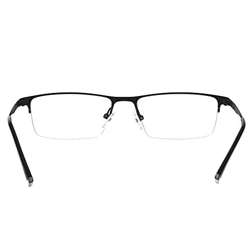 Jcerki Jcerki Gray Half Frame Business Bifocals Reading Glasses 2.00 Men Women Fashion Light Bifocals Reading Eyeglasses