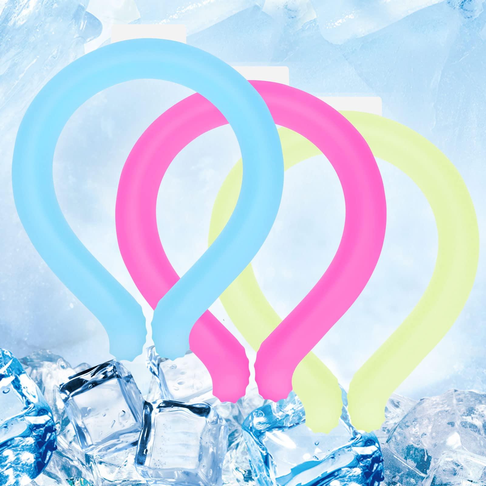 WILLOW WEAVE Cooling Neck Wraps Neck Cooling Tube Neck Coolers for Hot Weather, Easy to Wear Neck Ice Pack Wrap, Keeping Cool in The Heat, Instant Cooling Refresh for Hot Flashes Menopause Outworks(Blue)