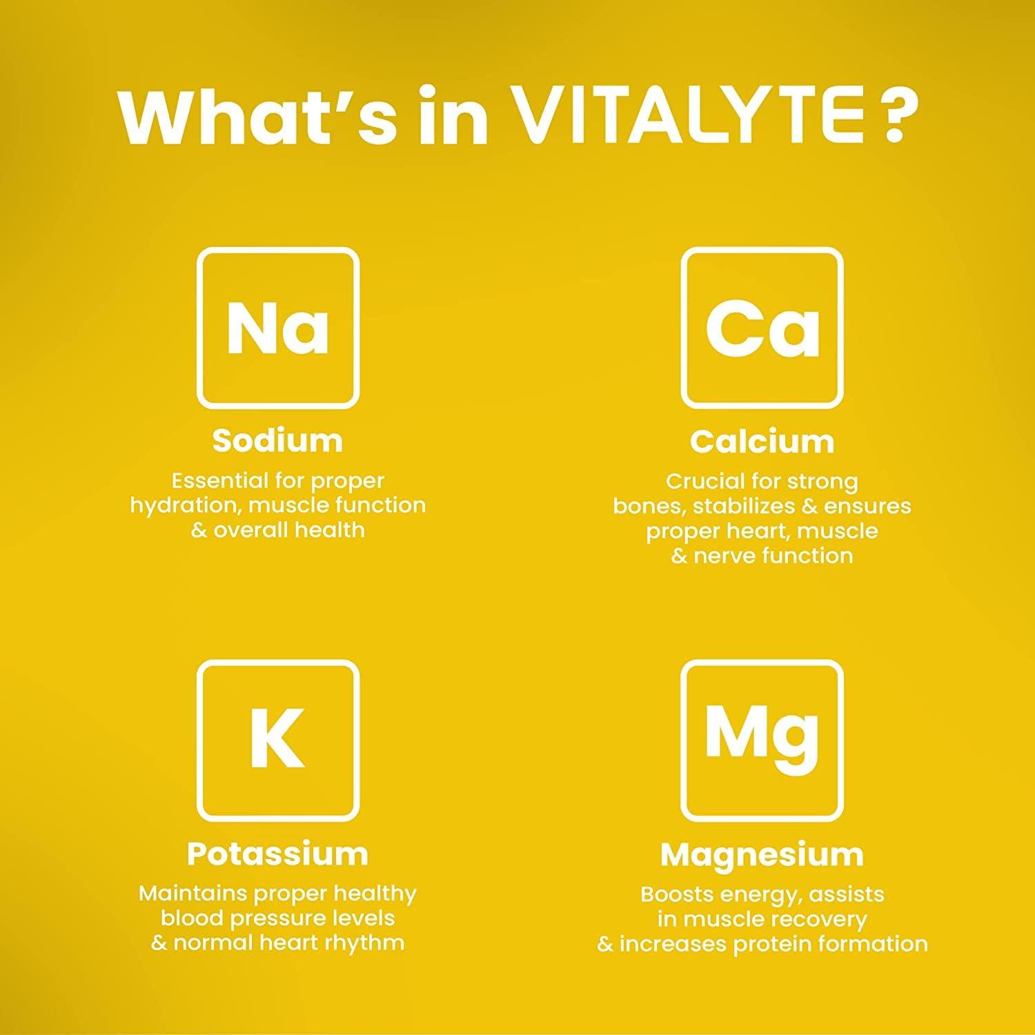Vitalyte Vitalyte Electrolyte Powder Drink Mix, Isotonic Electrolyte Hydration Mix, Bulk Case Stick Pack (12 Pack, Lemon)