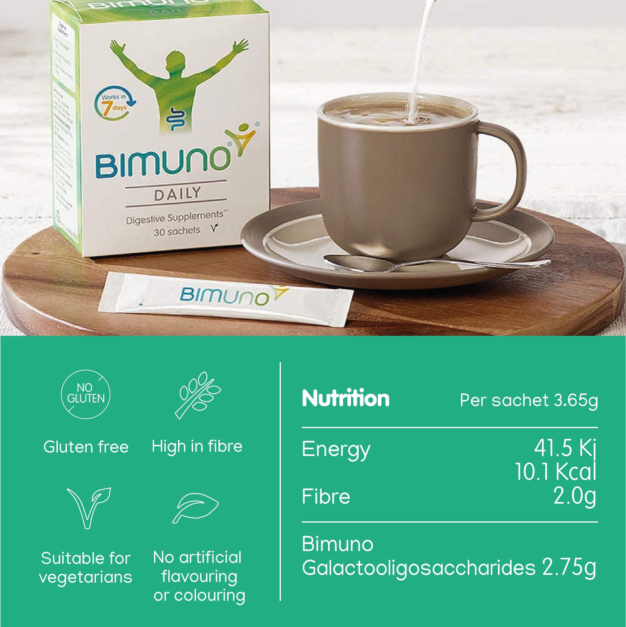 BIMUNO BIMUNO Original | Daily Gut Health Prebiotic | High Fiber Supplements, Vegetarian, Halal | 3 Pack (90 Sticks)