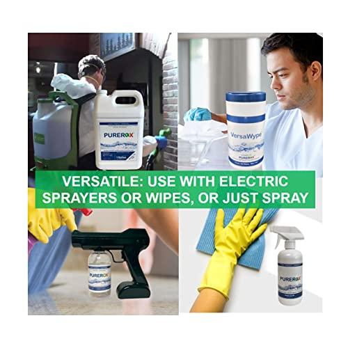 PUREROX PUREROX disinfectant (2x32oz, 1 gallon) Eliminate 99.9999% viruses, Norovirus, HIV, MRSA and fungi Hypochlorous Technology. Hospital Grade. Use Anywhere. No residue. Good All Surfaces