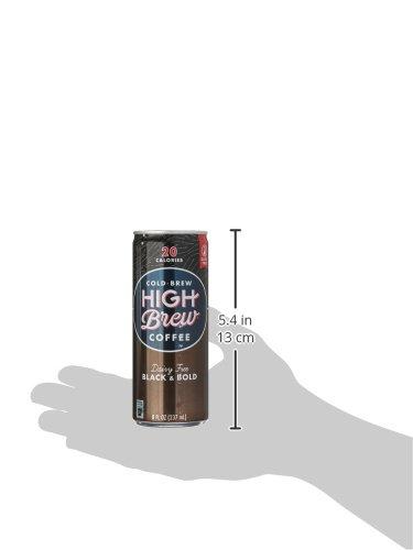 High Brew Coffee High Brew Coffee, Cold Brew, Dairy Free Black & Bold, 8 Fl Oz