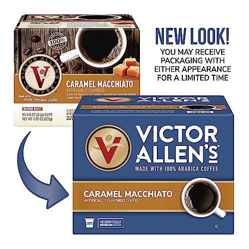 Victor Allen Victor Allen\'s Coffee Caramel Macchiato Flavored, 80 Count, Medium Roast, Single Serve Coffee Pods for Keurig K-Cup Brewers