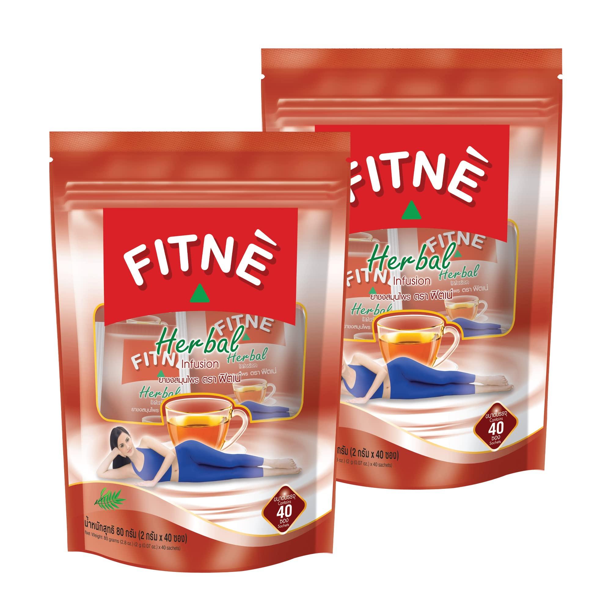 FITNÈ FITNE Original Herbal Tea Senna Infusion Healthy Wellness Beverage Natural Gentle Detox Cleanse No Calories Caffeine Free, 80 Tea Bags
