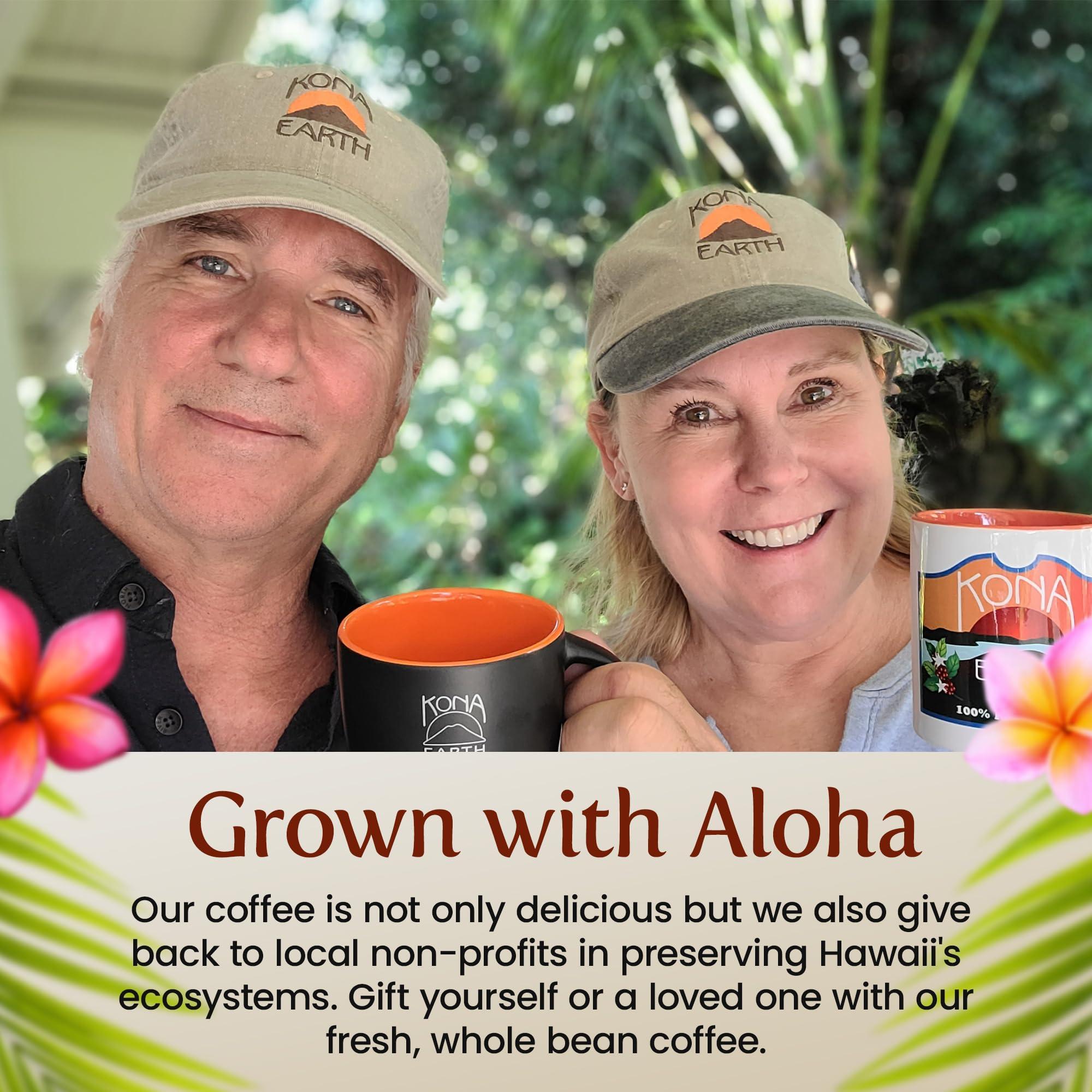 Kona Earth Kona Earth - Private Estate Farm Fresh, 100% Kona Coffee, Medium Dark Roast Coffee, Single-Estate Grown Micro-Batch-Roasted Whole Coffee Beans, 5 lbs. (Pack of 1)