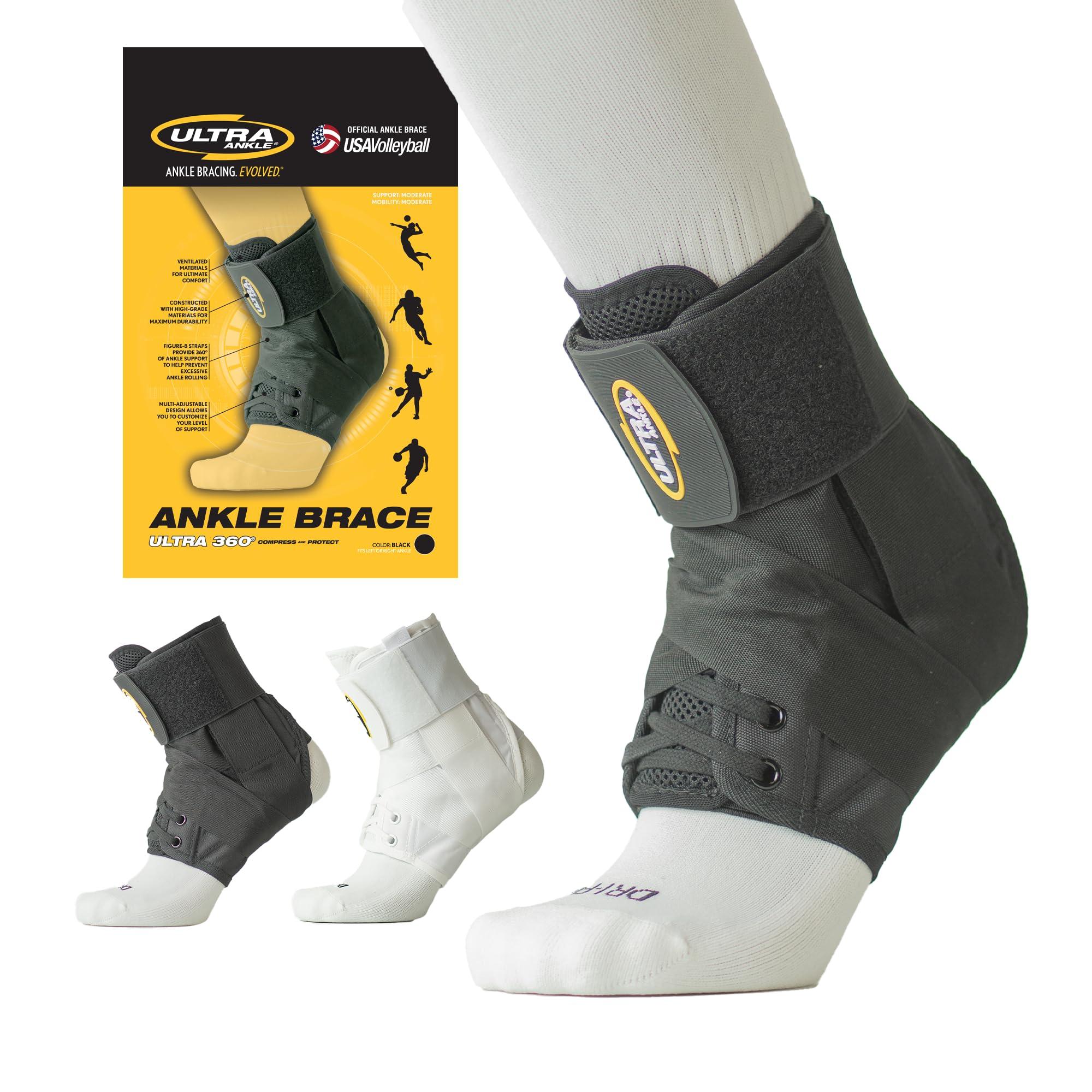 Ultra Ankle Ultra 360 Lace-Up Adjustable Ankle Brace For Ankle Stabilization, Adjustable Compression