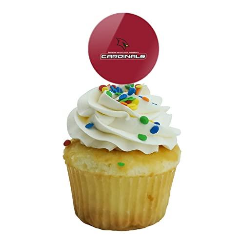 GRAPHICS & MORE Saginaw Valley State Cardinals Logo Cupcake Picks Toppers Decoration Set of 6
