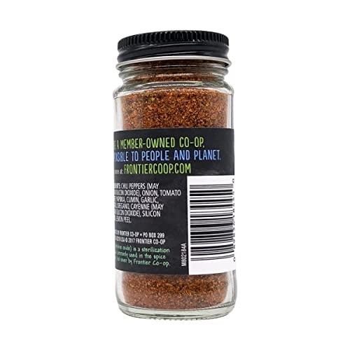 Frontier Frontier Co-op Mexican Fiesta Seasoning, 2.12-Ounce Jar, Chilis, Tomato & Cumin, Hint Of Lemon & Cilantro, Kosher, Non ETO