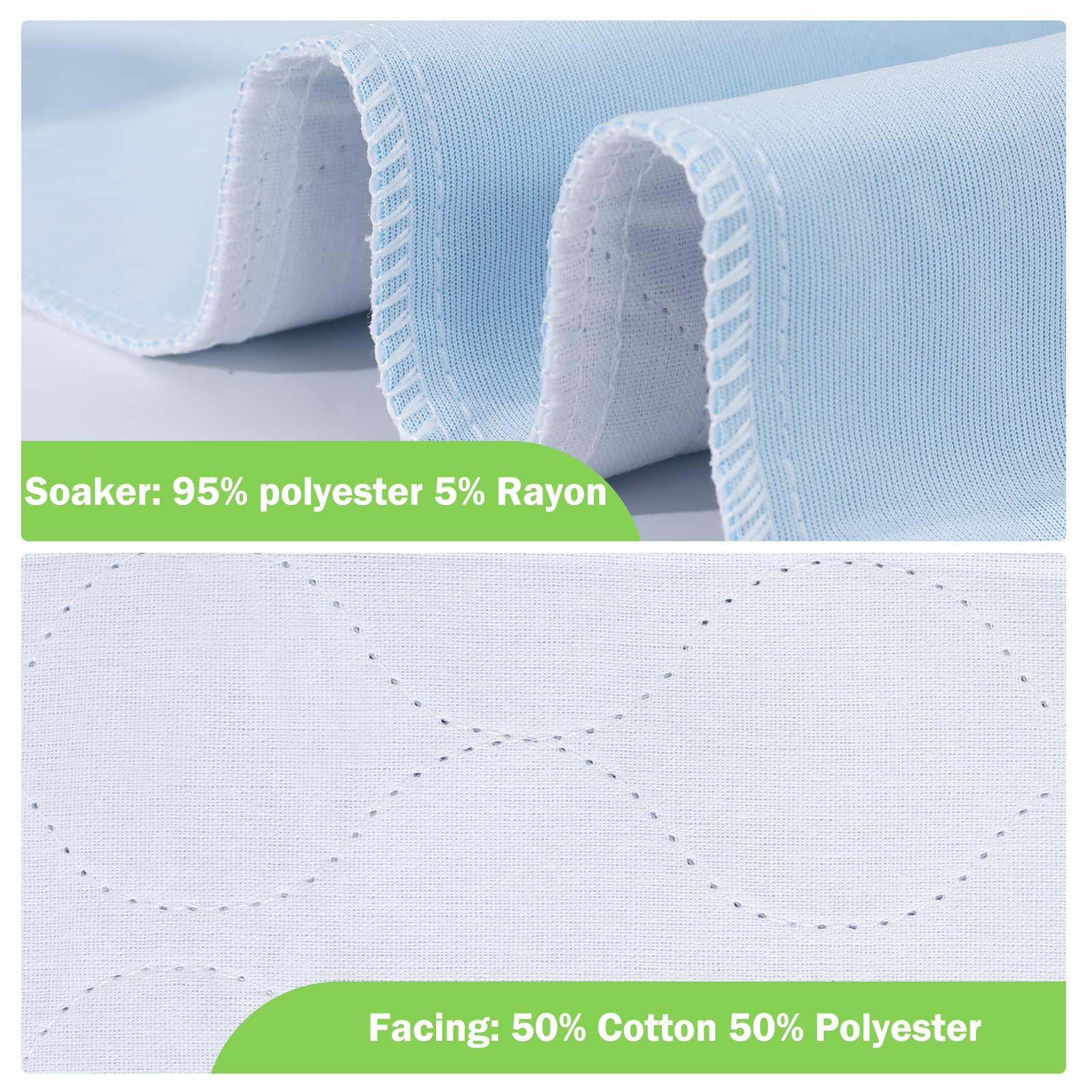 Green life universe 18 Pack Waterproof Underpads Washable Reusable Pet Training Bed Pad Soft Incontinence Adult Senior, 30\" x 34\"