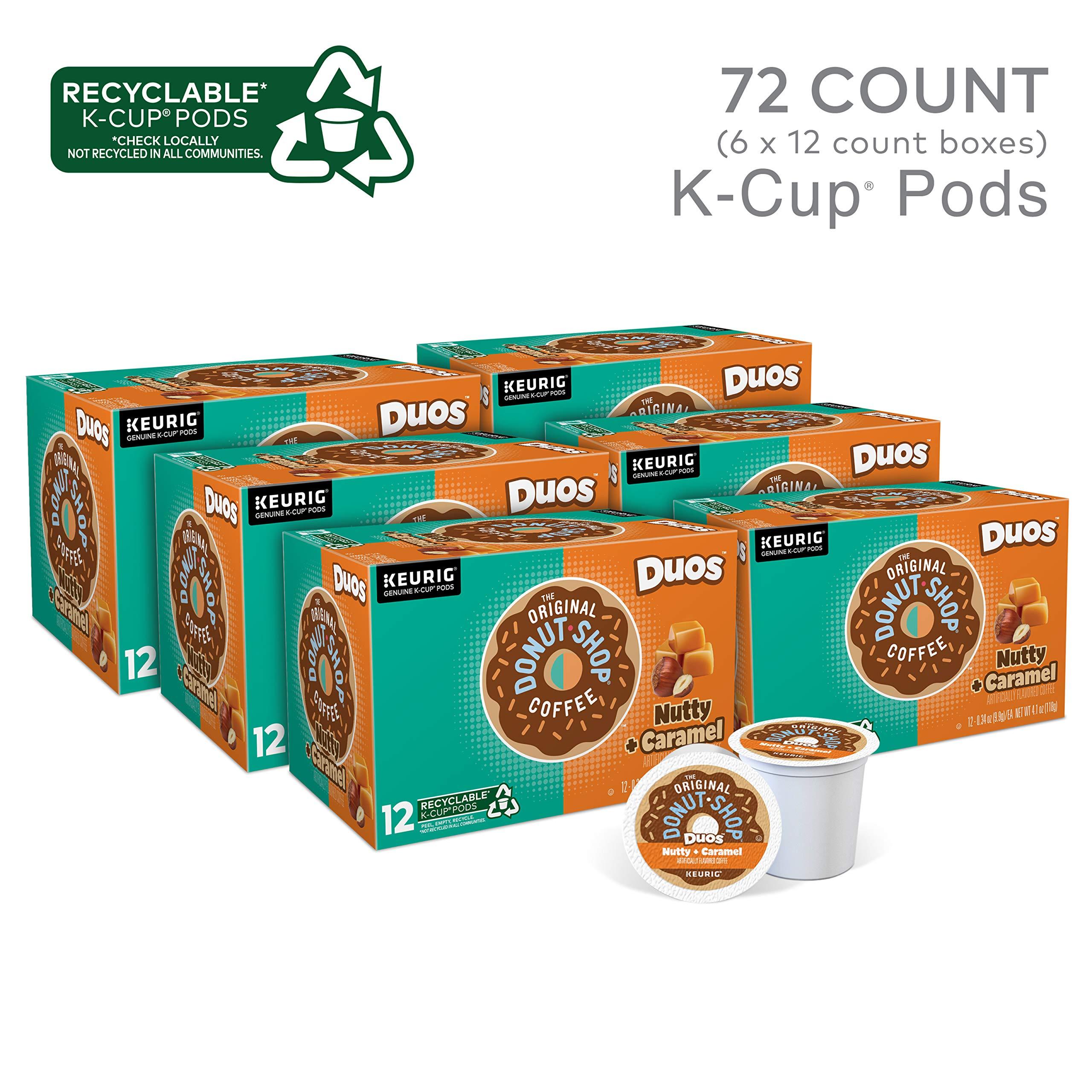 The Original Donut Shop The Original Donut Shop Duos Nutty + Caramel Keurig Single-Serve K-Cup Pods, Light Roast Coffee, 72 Count