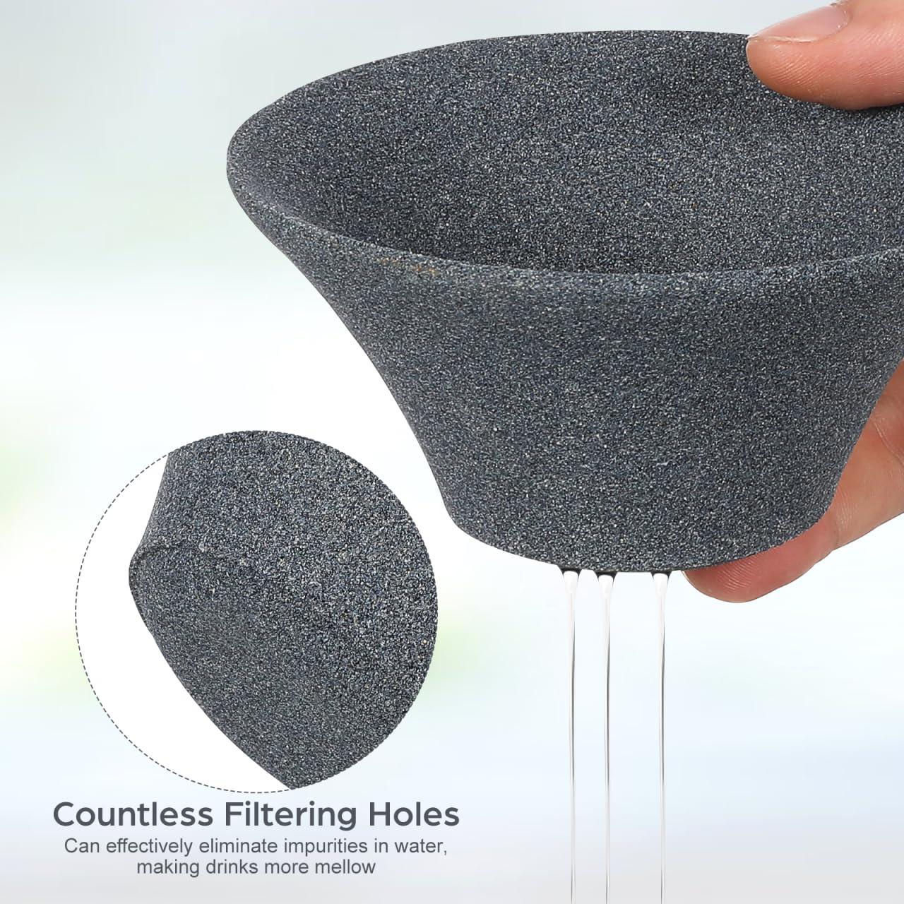 Healeved 2pcs Non-porous Tea Strainer Ceramic Tea Filter Reusable Coffee Dripper Paperless Reusable Infuser Paperless Coffee Infuser Tea Infuser Ceramic Tea Strainer Ceramic Coffee Filter