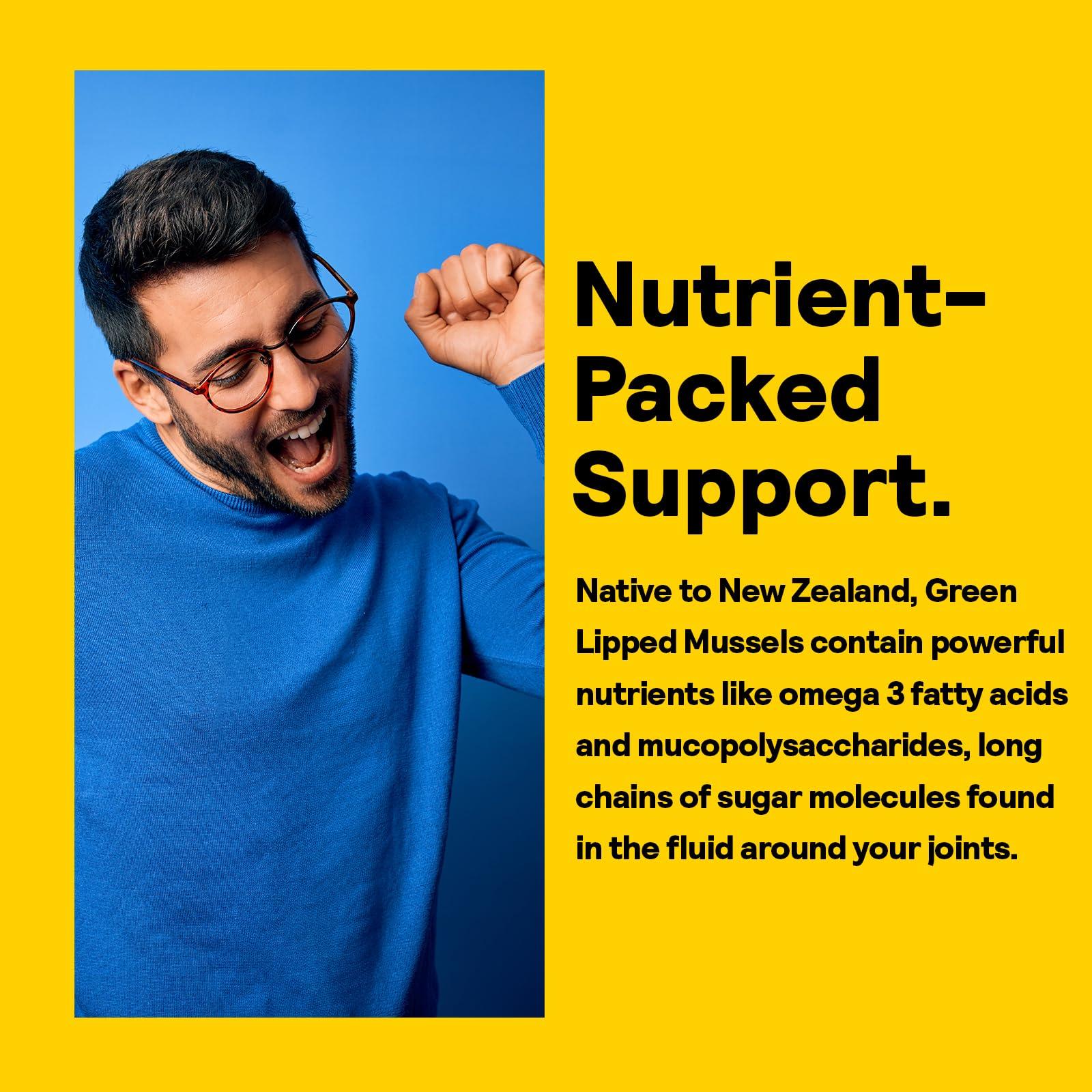 Nature's Life NATURE\'S LIFE Green Lipped Mussel 1500 mg - New Zealand Green Lipped Mussel Supplement with Naturally Occurring Omega 3 Fatty Acids - 60-Day Guarantee, Lab Verified - 30 Servings, 90 Capsules