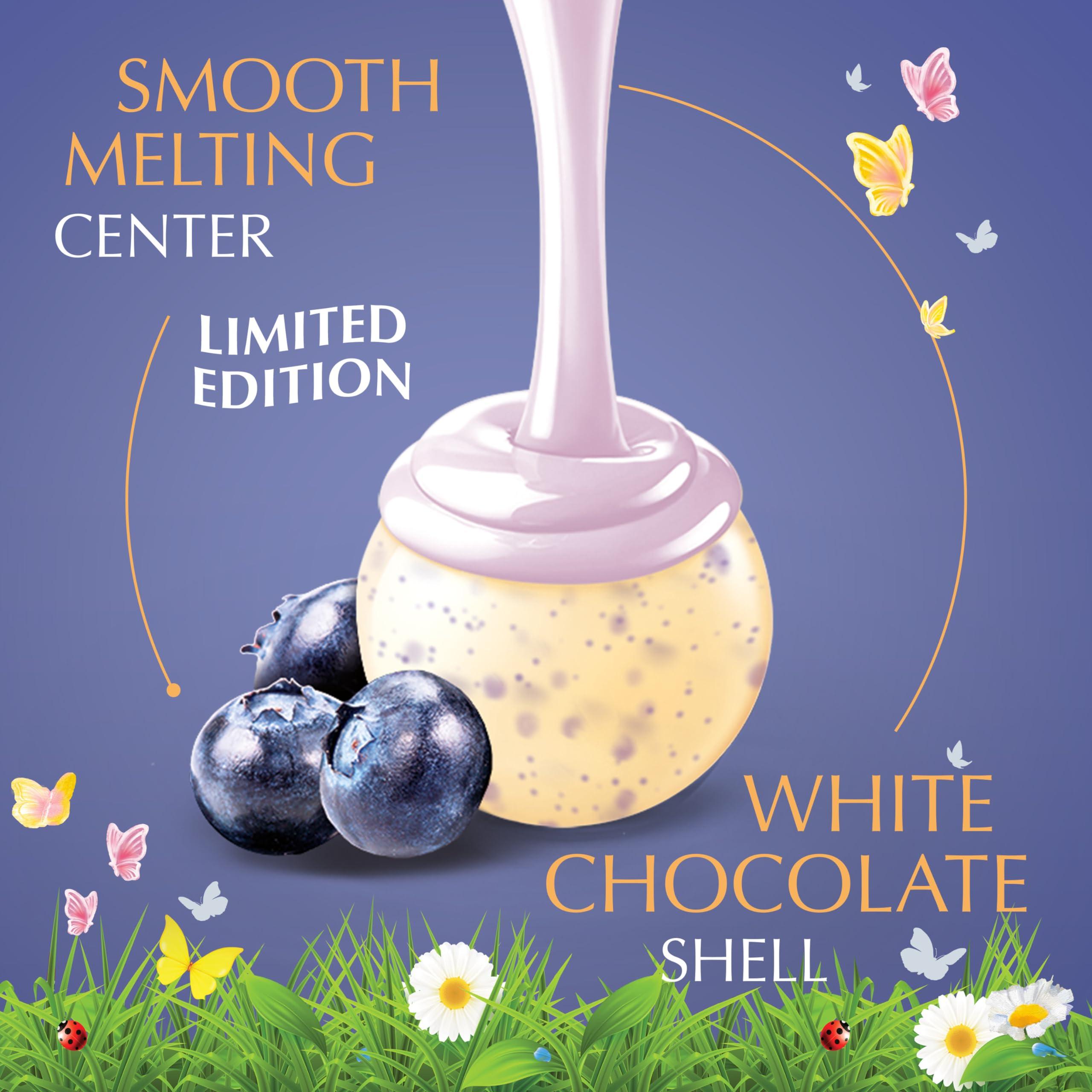 Lindt Lindt LINDOR Easter Blueberries & Cream White Chocolate Truffles, White Chocolate Candy With Blueberries and Cream Truffle Filling, 19.0 oz. Bag