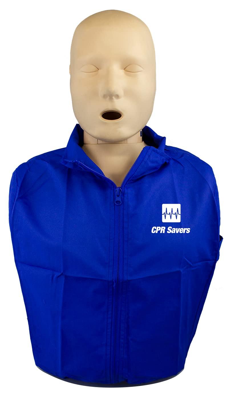 CPR Savers CPR Savers Training Kit with PRESTAN Adult Manikin, AED Trainer, CPR Mat, Manikin Vest, CPR Savers Rescue Mask Kit (Dark)