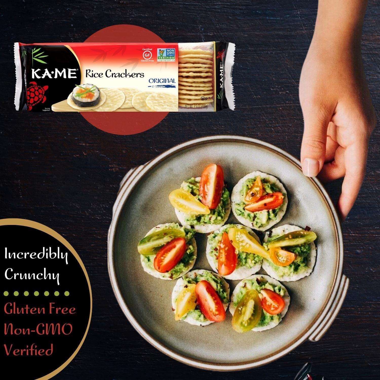 KA-ME Ka Me, Crackers Plain Rice, 3.5 Ounce