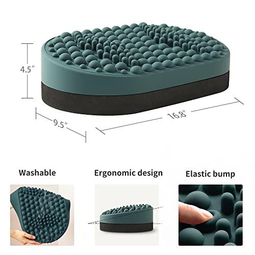 DIKDOC Dikdoc Foot Rest for Under Desk at Work, Home Office Foot Stool, Ottoman Foot Massager for Plantar Fasciitis Relief, Soft Silicone Footrests, Anti-Fatigue Fidget Toy (Eucalyptus)