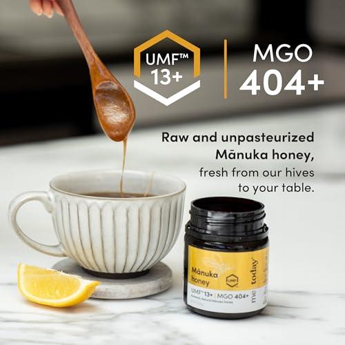 me today Me Today Manuka Honey, UMF 13+/MGO 404+ from New Zealand Authentic, Raw & Unpasteurized Honey | Raw Manuka Honey for Daily Wellness Support | Delicious Honey Crafted by Bees in 8.8oz